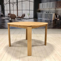 Table de salle à manger ronde à rallonge en chêne massif Victoria | VESKOR