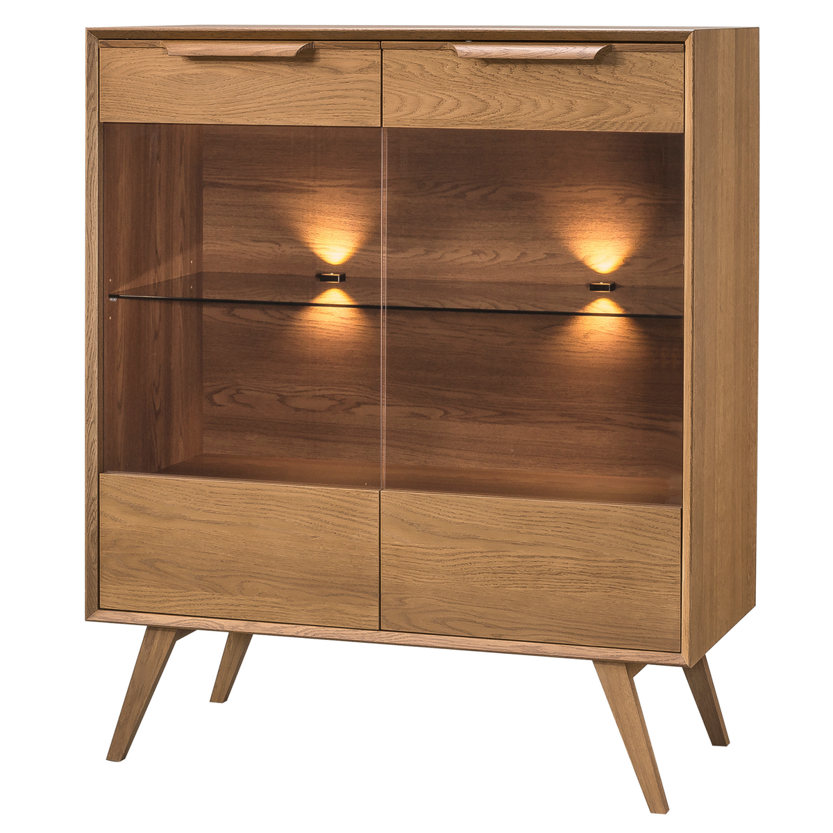 Vitrine en chêne LEO 16 | LoftStory