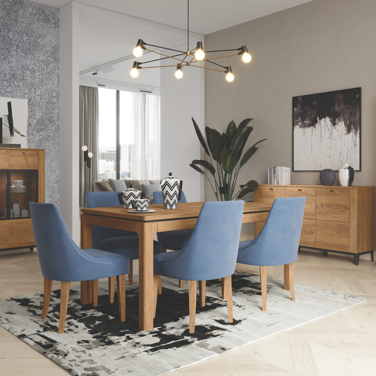 Table à manger à rallonges en chêne OPORTO 40 | LoftStory