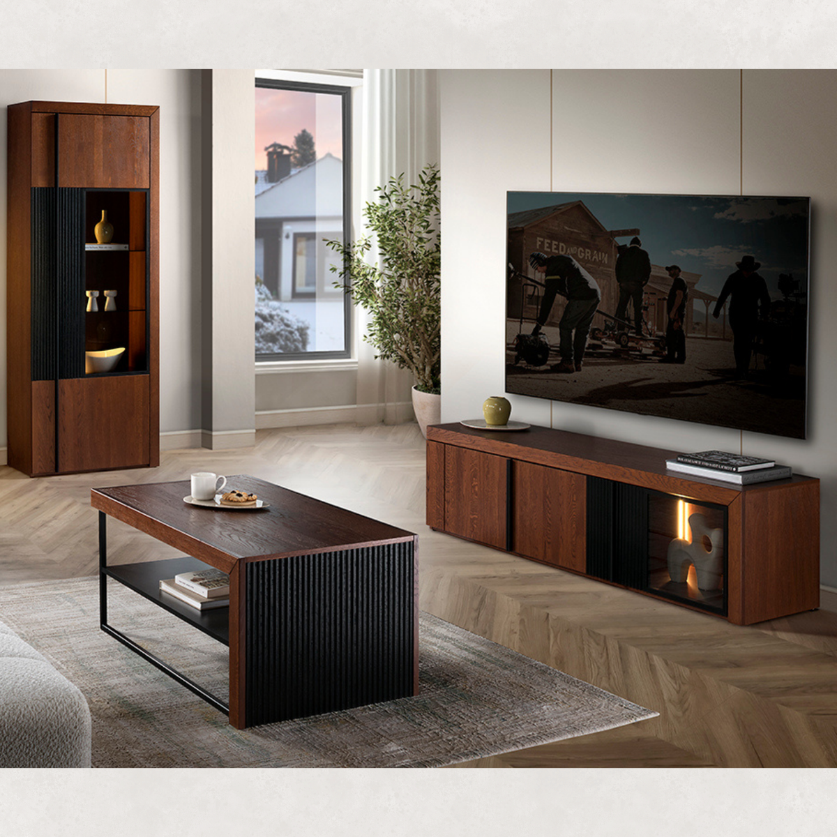 Meuble TV en chêne PARIS 25 | LoftStory