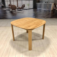 Table de salle à manger ronde à rallonge en chêne massif Victoria | VESKOR