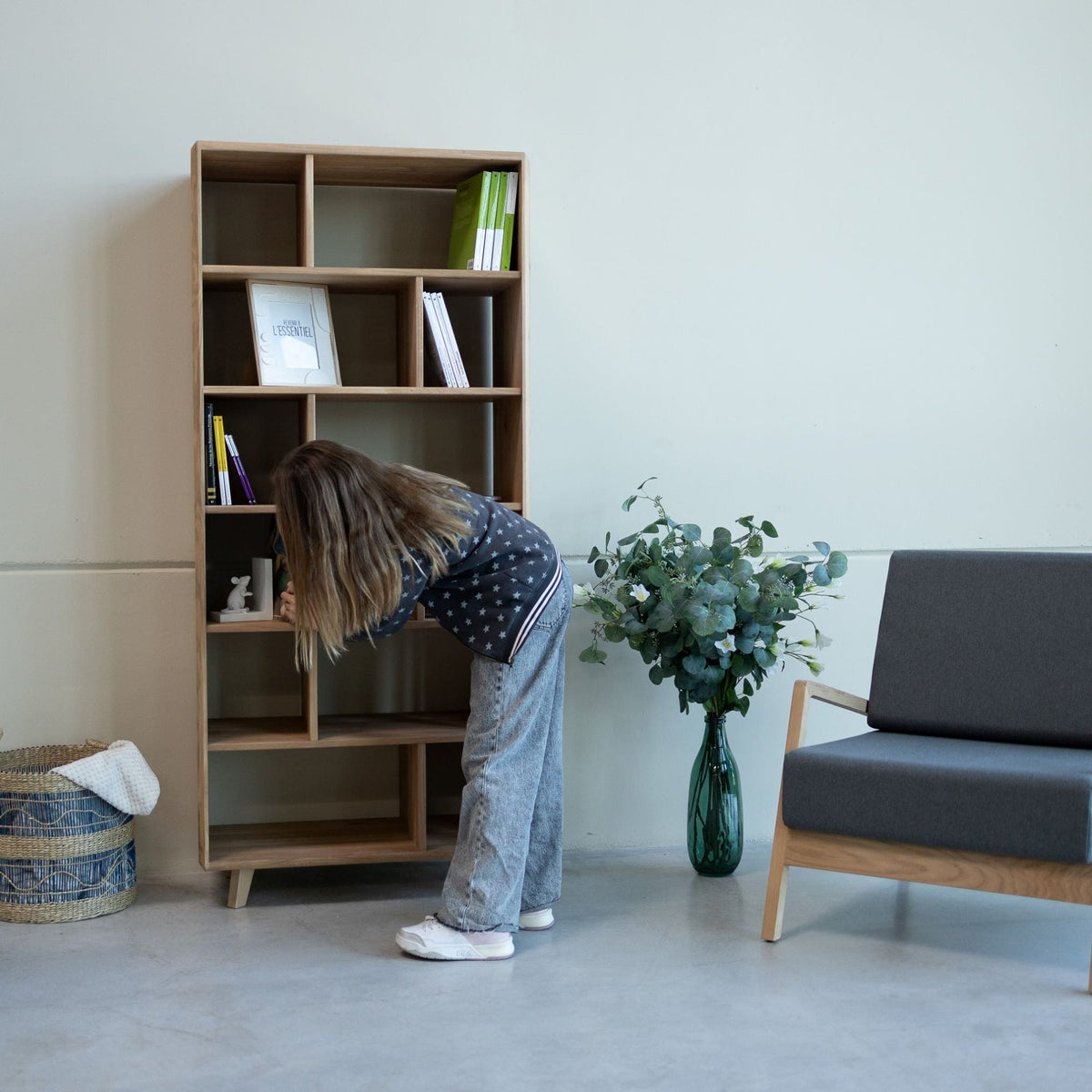 Bibliothèque en bois massif SWEDEN 1 | VESKOR