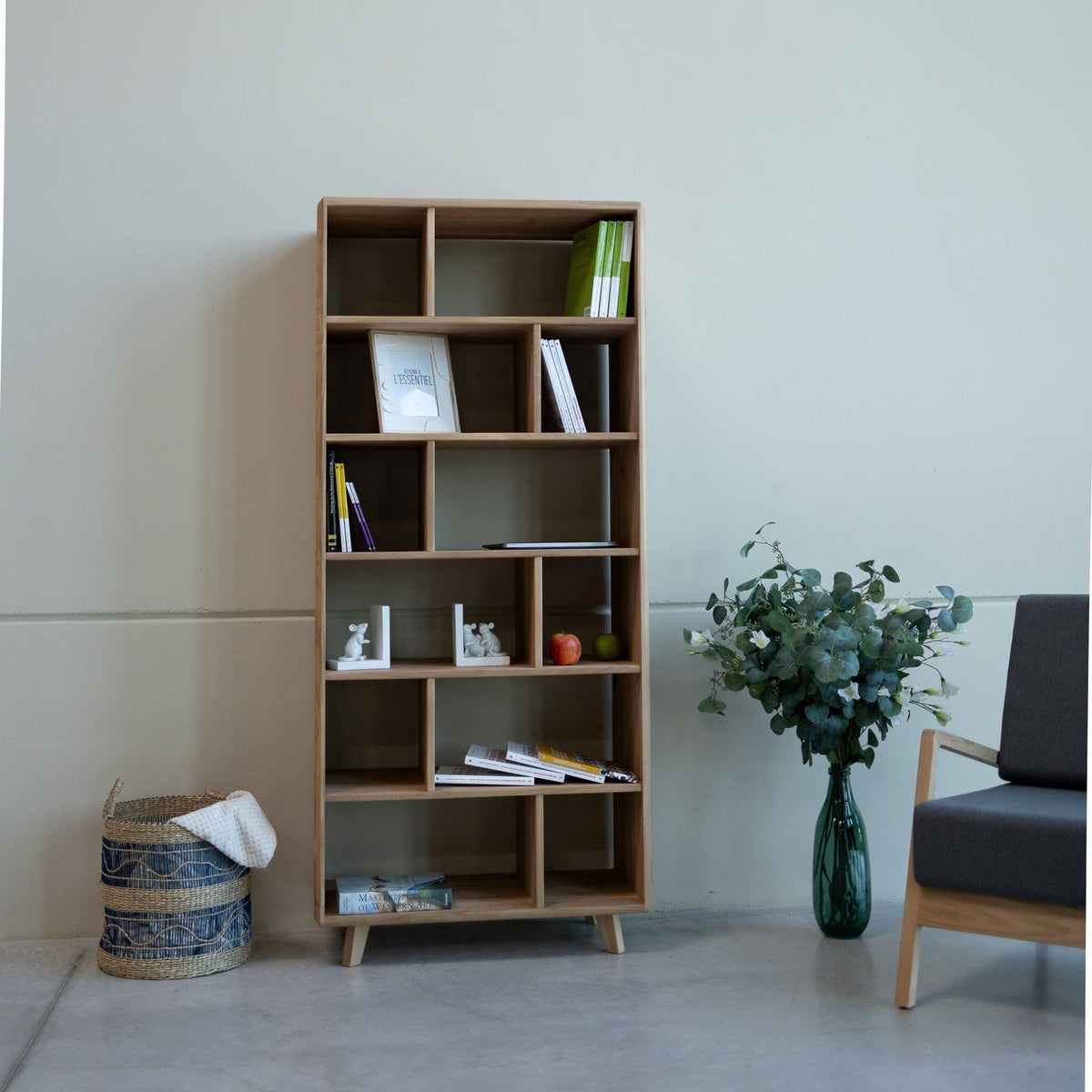Bibliothèque en bois massif SWEDEN 1 | VESKOR