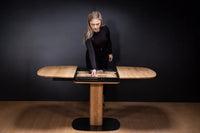 Table de salle à manger à rallonge en bois massif LUNA | KARPIS