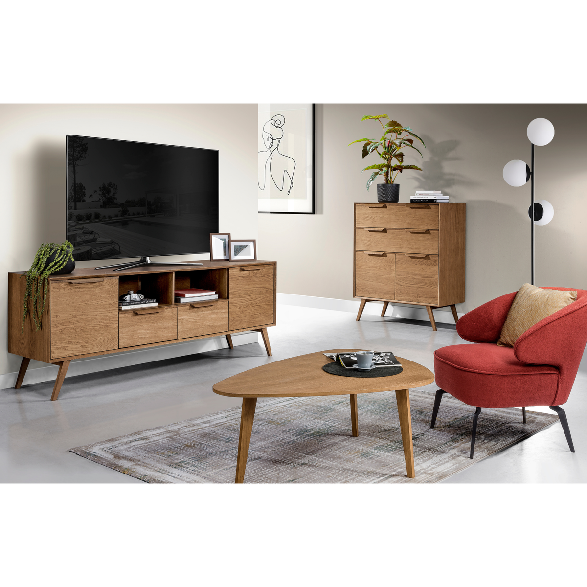Commode en chêne rustique LEO 12 | LoftStory