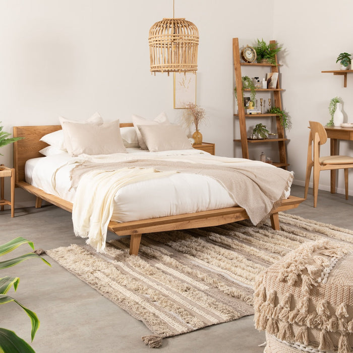Lit double en chêne massif MALMO | VESKOR