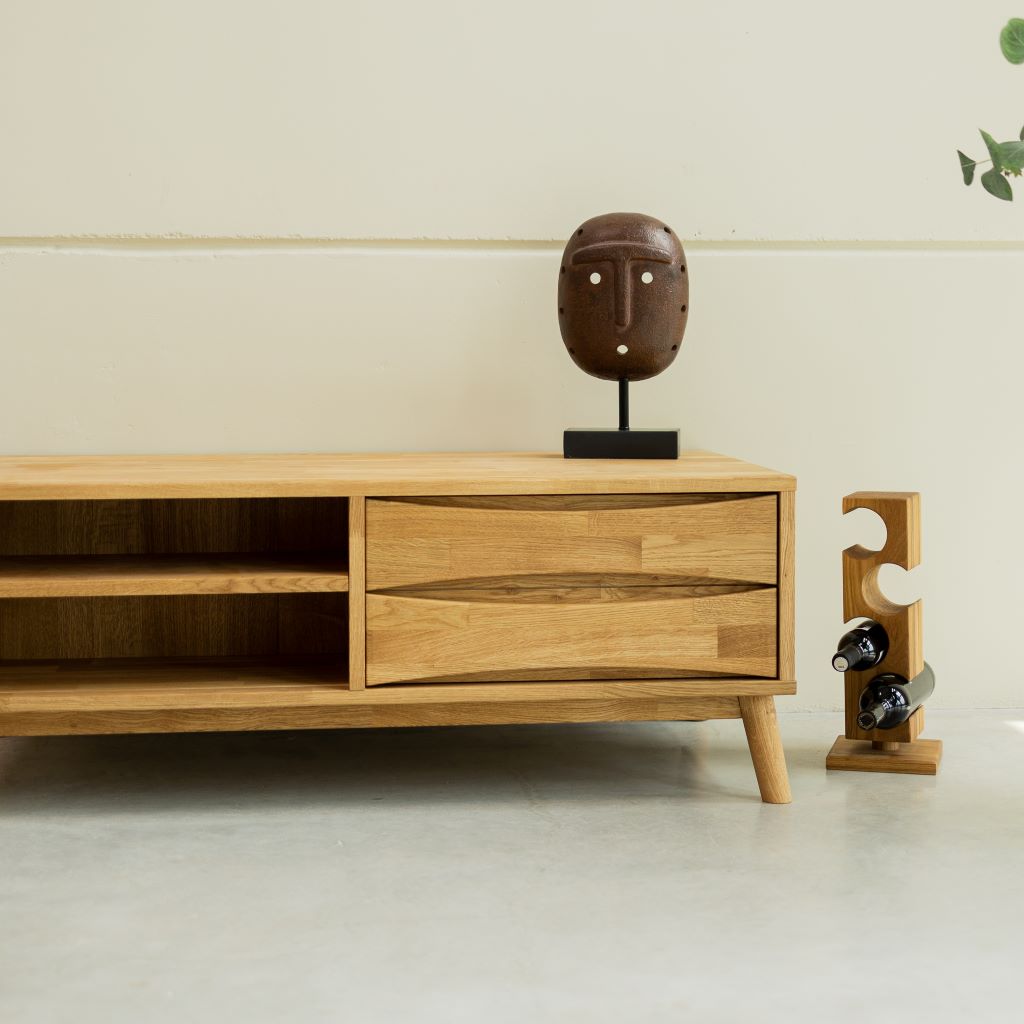 Meuble TV en bois de chêne MALMO 1 | VESKOR