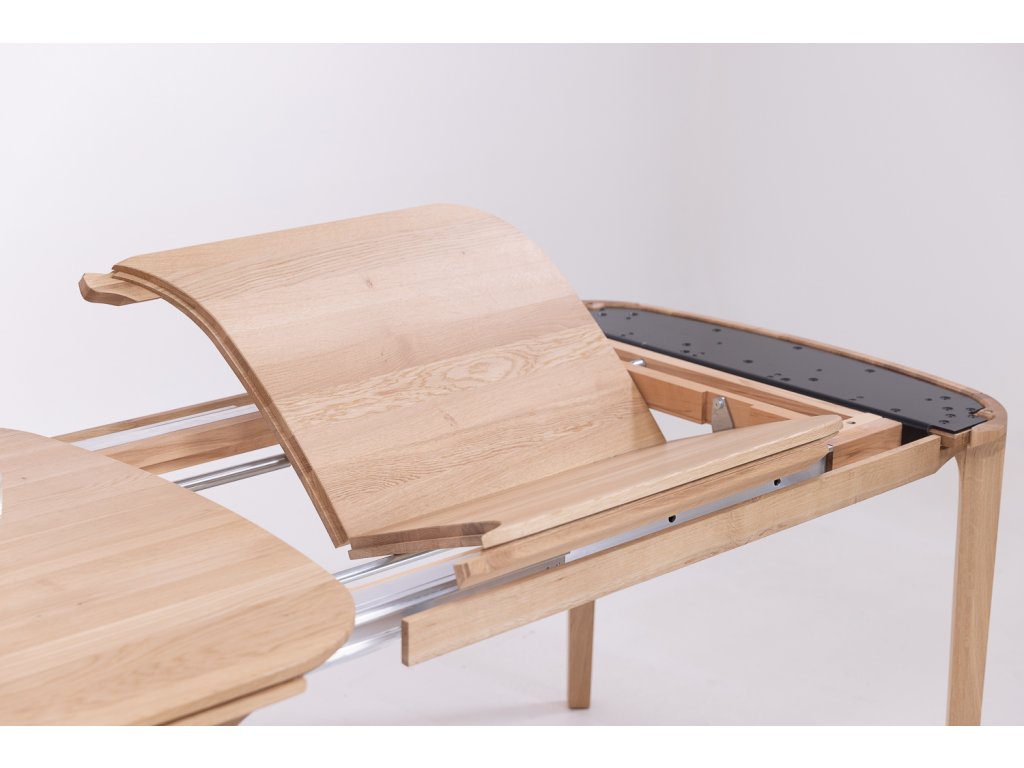 Table de salle à manger à rallonge en bois massif hêtre ou chêne IKONA | KARPIS