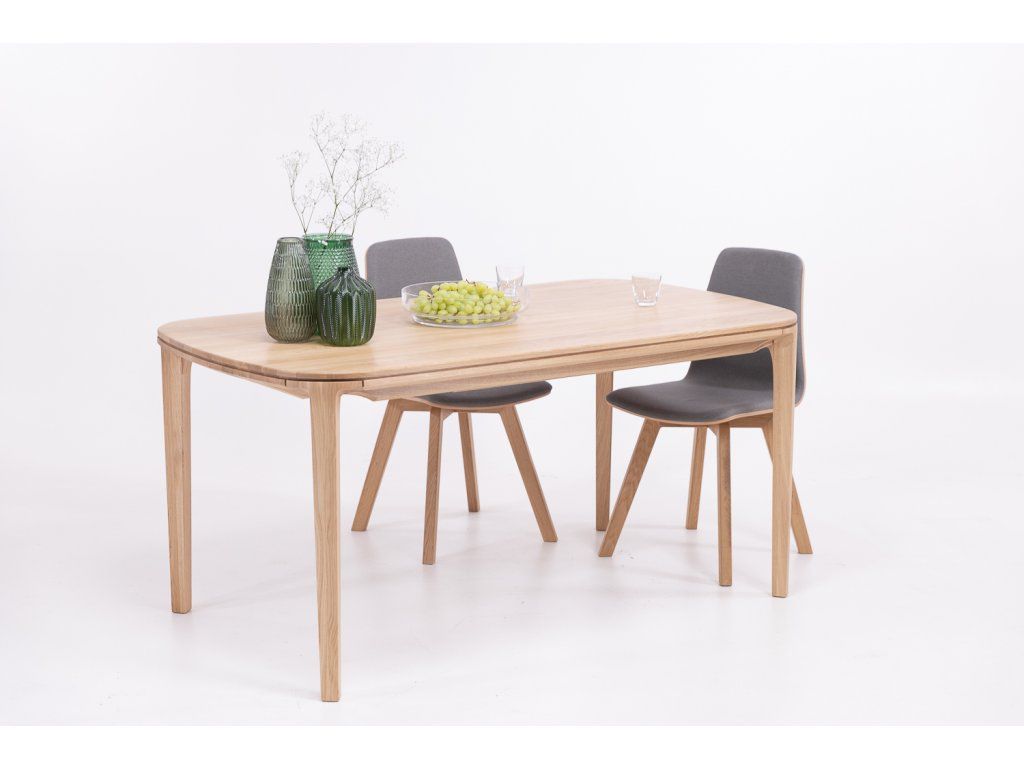 Table de salle à manger à rallonge en bois massif hêtre ou chêne IKONA | KARPIS