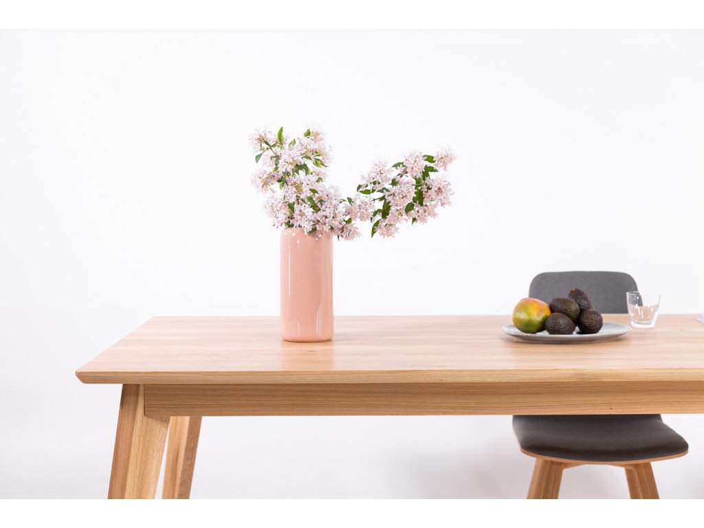 Table de salle à manger à rallonge en bois massif hêtre ou chêne KAMBIO 2 | KARPIS