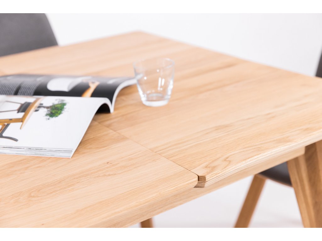 Table de salle à manger à rallonge en bois massif hêtre ou chêne KAMBIO 2 | KARPIS