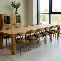 Table de salle à manger rectangulaire extensible en chêne BALDER jusqu'à 5 m | VESKOR