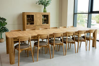 Table de salle à manger rectangulaire extensible en chêne BALDER jusqu'à 5 m | VESKOR