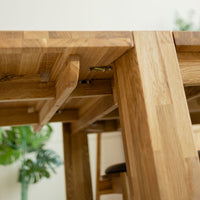 Table de salle à manger rectangulaire extensible en chêne BALDER jusqu'à 5 m | VESKOR