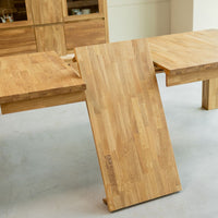 Table de salle à manger rectangulaire extensible en chêne BALDER jusqu'à 5 m | VESKOR