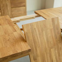Table de salle à manger rectangulaire extensible en chêne BALDER jusqu'à 5 m | VESKOR