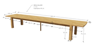 Table de salle à manger rectangulaire extensible en chêne BALDER jusqu'à 5 m | VESKOR