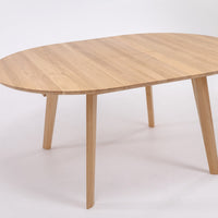 Table de salle à manger ronde à rallonge en hêtre ou chêne massif SAGA : KARPIS