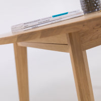 Table de salle à manger ronde à rallonge en hêtre ou chêne massif SAGA : KARPIS