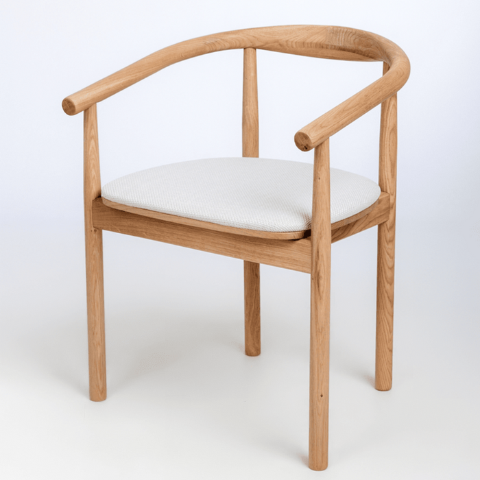 Lot de 2 ou 4 chaises tapissées en chêne massif Lea | VESKOR