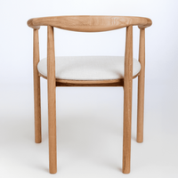 Lot de 2 ou 4 chaises tapissées en chêne massif Lea | VESKOR