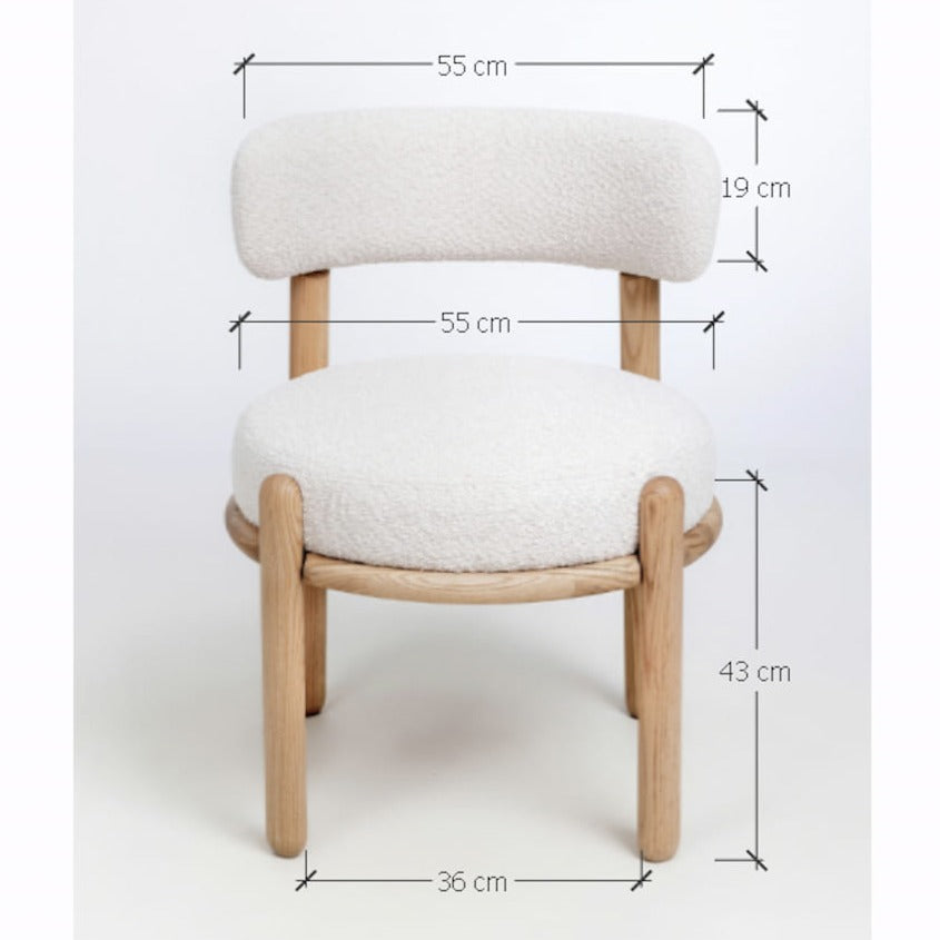 Lot de 2 chaises en bois de chêne massif Lova | VESKOR