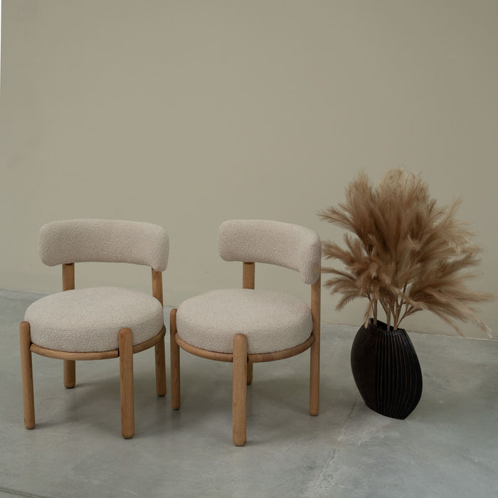 Lot de 2 chaises en bois de chêne massif Lova | VESKOR