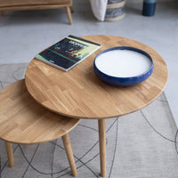 Tables basses empilables en chêne massif MALMO | VESKOR