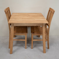Table de salle à manger carrée à rallonge en bois de chêne massif TOMAS | VESKOR