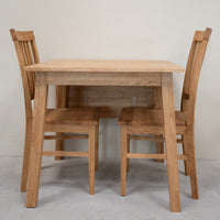 Table de salle à manger carrée à rallonge en bois de chêne massif TOMAS | VESKOR