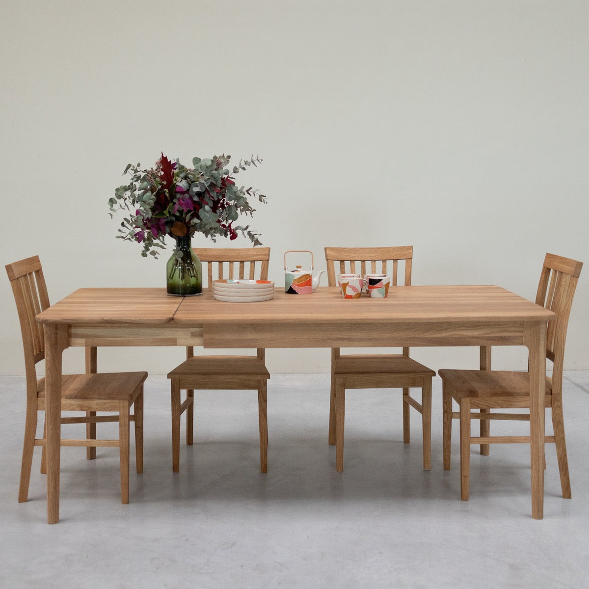 Table de salle à manger à rallonge en chêne massif ASTRID | VESKOR