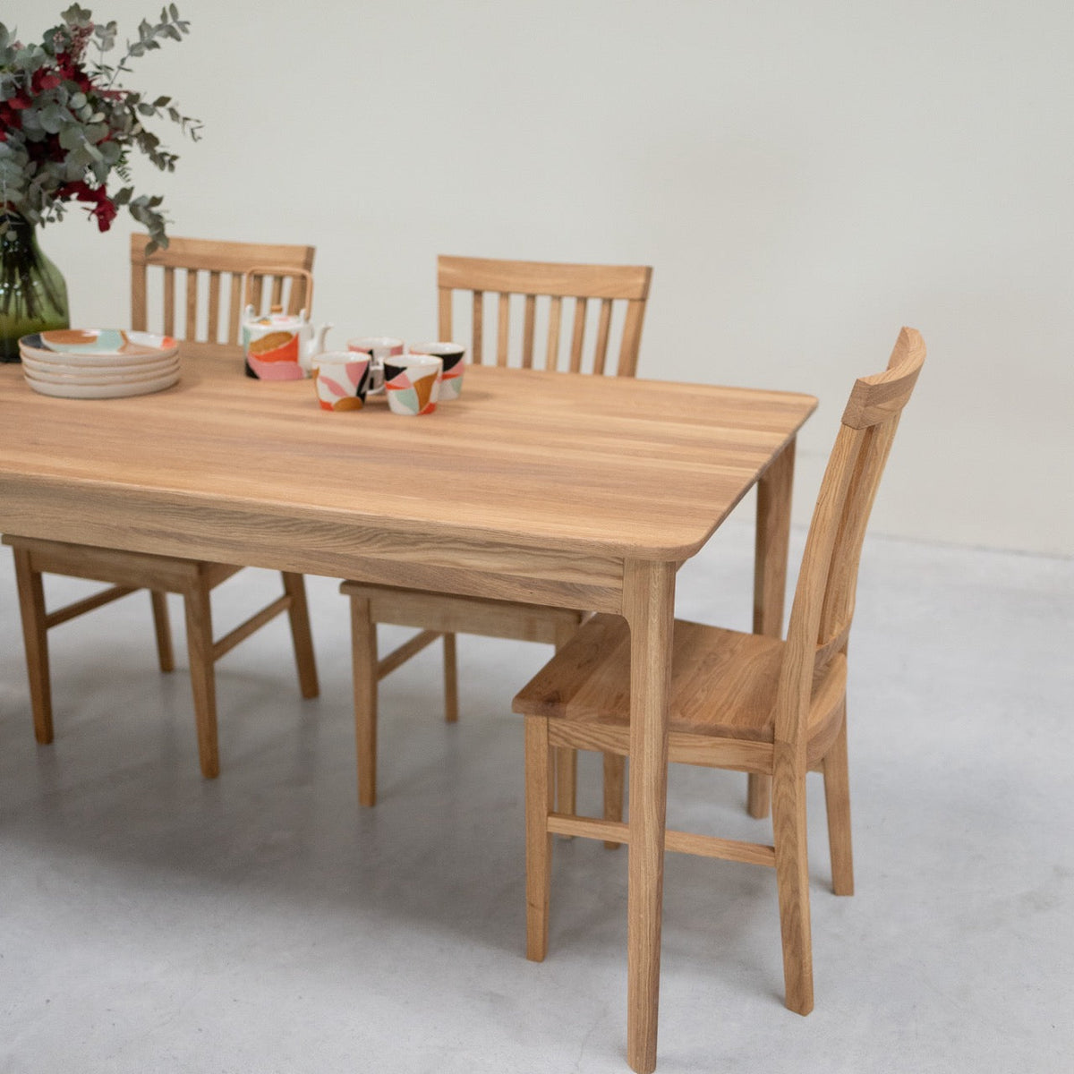 Table de salle à manger à rallonge en chêne massif ASTRID | VESKOR
