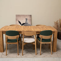 Table de salle à manger rectangulaire extensible en chêne BALDER jusqu'à 5 m | VESKOR