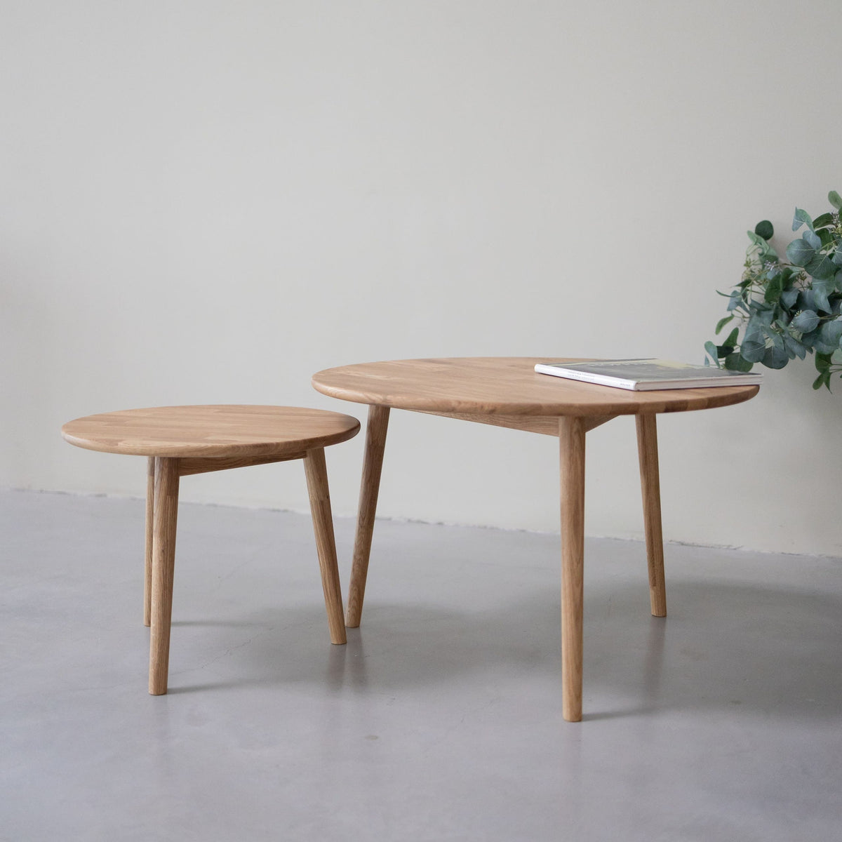 Tables basses empilables en chêne massif MALMO | VESKOR