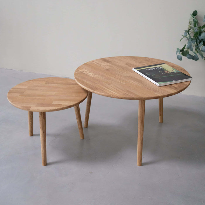 Tables basses empilables en chêne massif MALMO | VESKOR