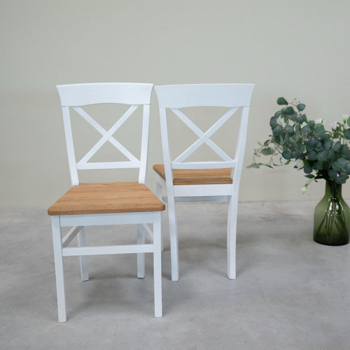 Lot de 2 ou 4 chaises de salle à manger en bois massif Lausanne | VESKOR