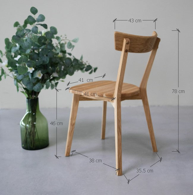 Lot de 2 ou 4 chaises de salle à manger en chêne massif VICTORIA | VESKOR