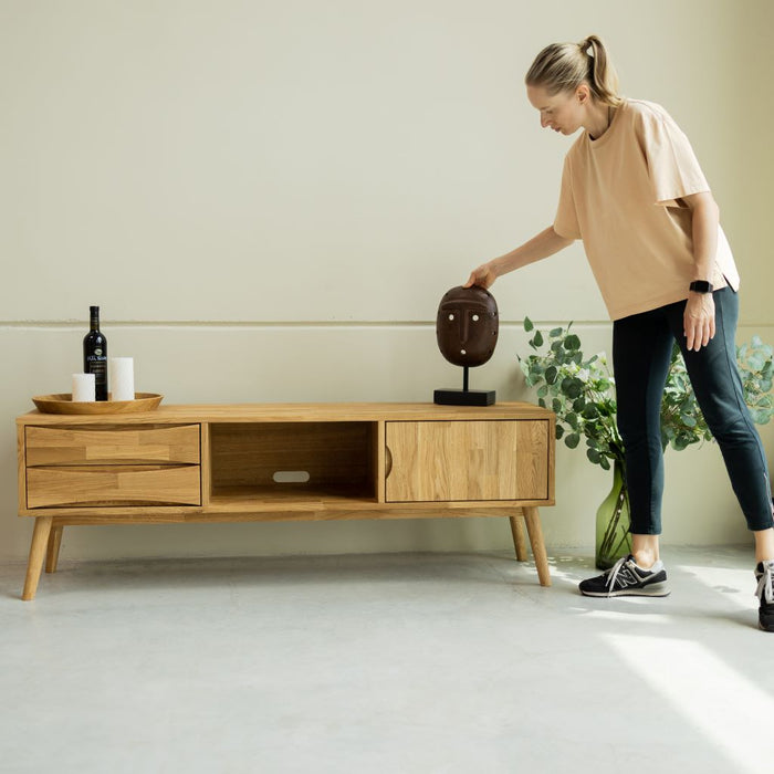 Meuble TV en bois de chêne MALMO | VESKOR