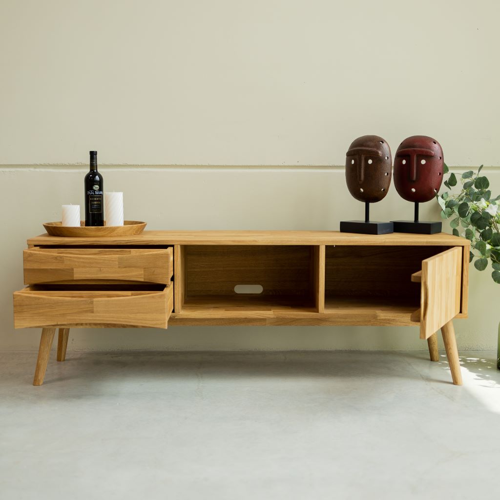 Meuble TV en bois de chêne MALMO | VESKOR