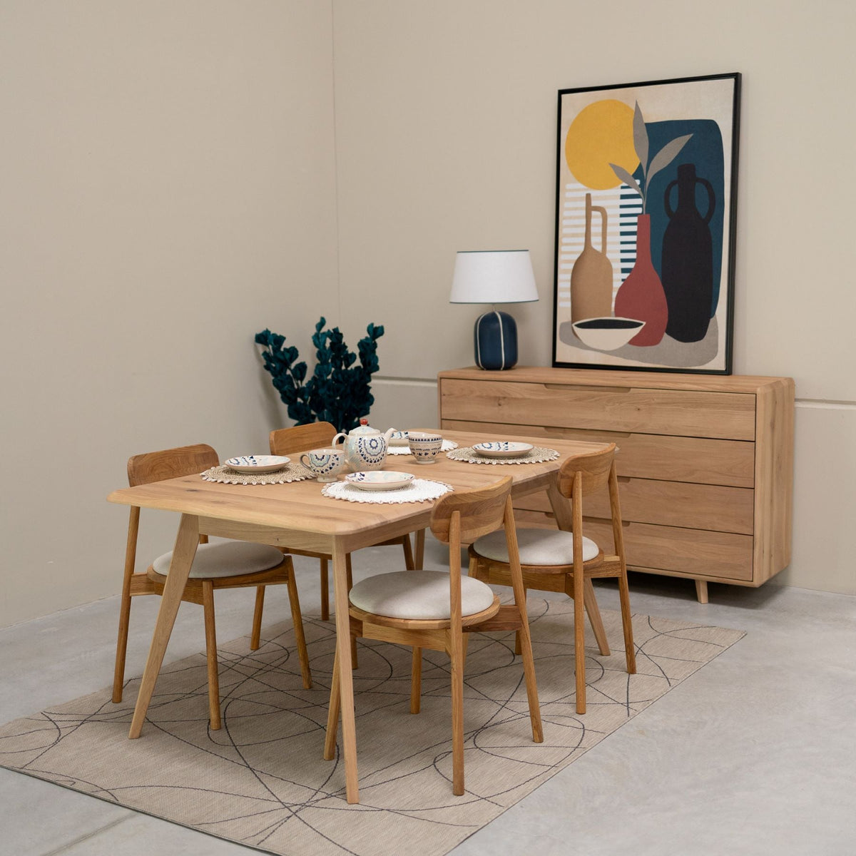 Table de salle à manger extensible en bois massif SWEDEN | VESKOR
