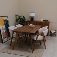 Table de salle à manger fixe en bois massif SUÈDE | VESKOR