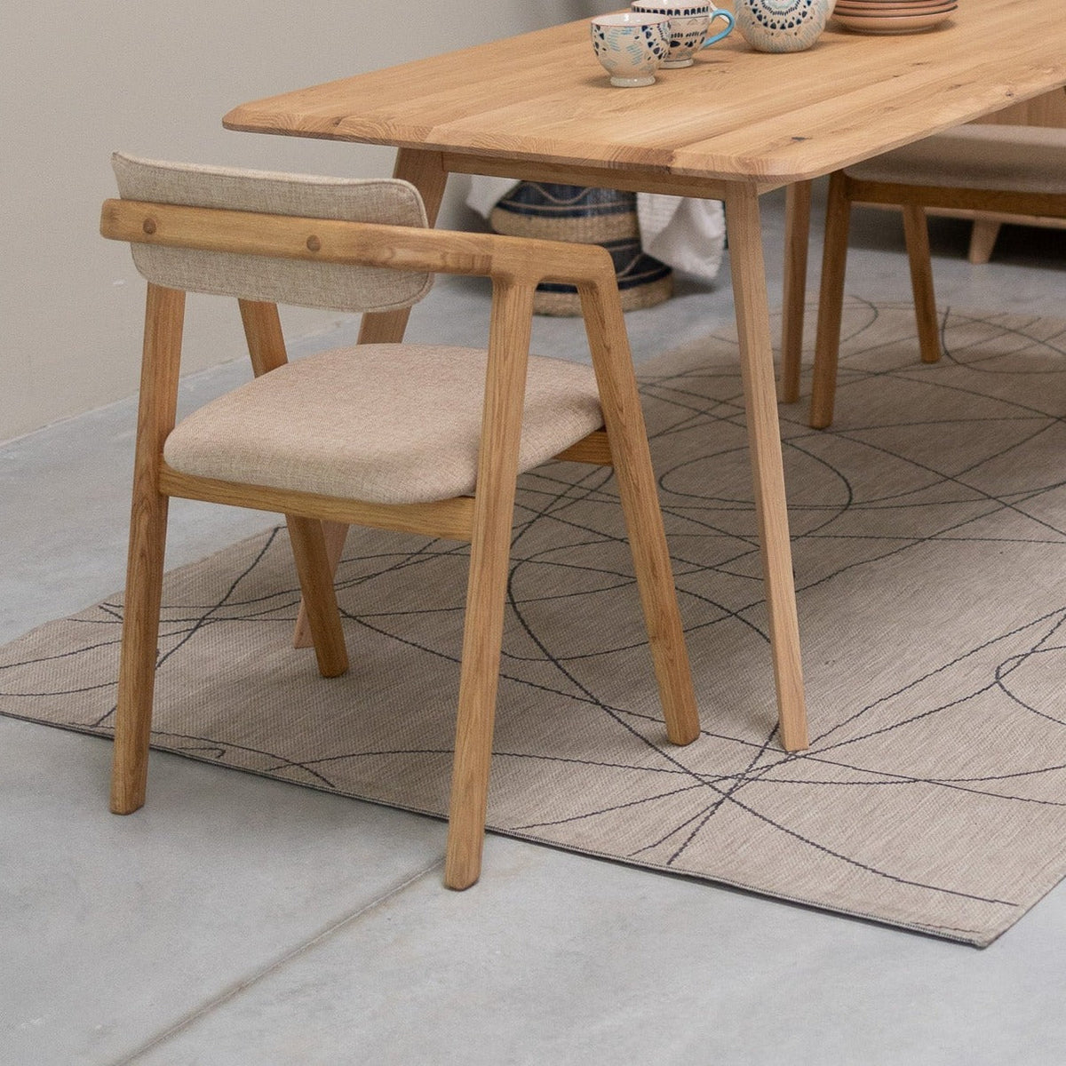 Table de salle à manger fixe en bois massif SUÈDE | VESKOR