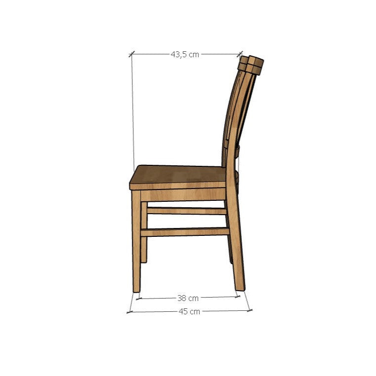 Lot de 2 ou 4 chaises de salle à manger en chêne massif Provance | VESKOR