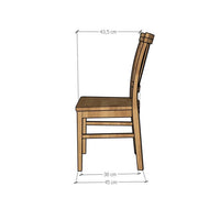 Lot de 2 ou 4 chaises de salle à manger en chêne massif Provance | VESKOR