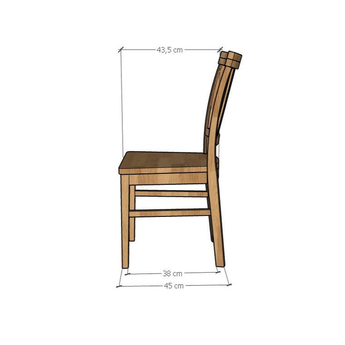 Lot de 2 ou 4 chaises de salle à manger en chêne massif Provance | VESKOR