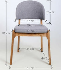 Lot de 2 ou 4 chaises en chêne massif Astrid | VESKOR