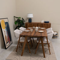 Table de salle à manger fixe en bois massif SUÈDE | VESKOR