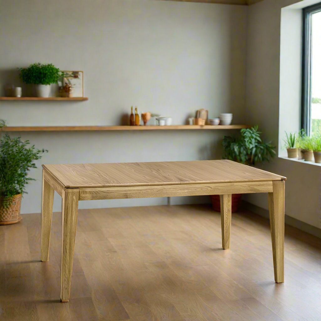 Table de salle à manger à rallonge en bois de chêne FREDO | VESKOR