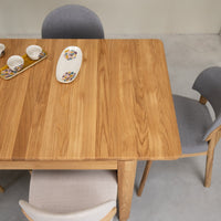 Table de salle à manger à rallonge en chêne massif KODAMA | VESKOR