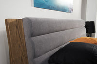 Lit surélevé en chêne rustique VELVET 74 | LoftStory